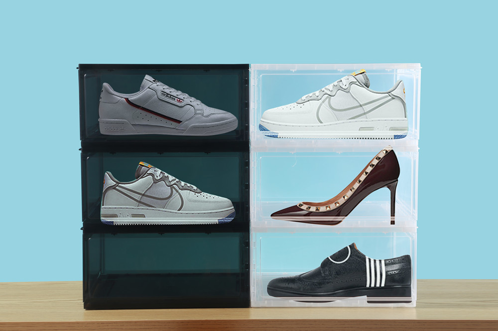 DustProof Transparent Plastic Shoe Box Superposition Display Moisture Proof