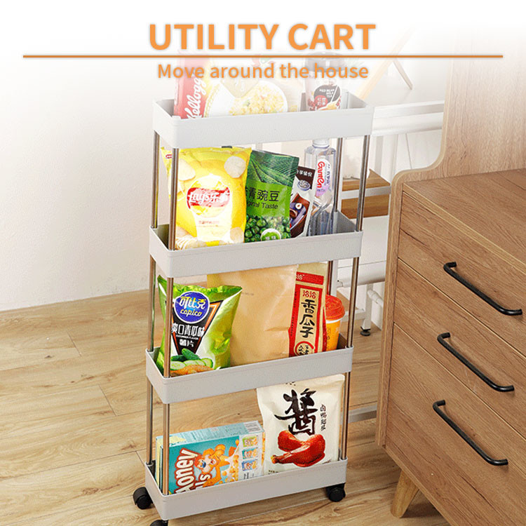 Reusable Utility Rolling Home Storage Carts Multifunctional Detachable Weight 1.4kg
