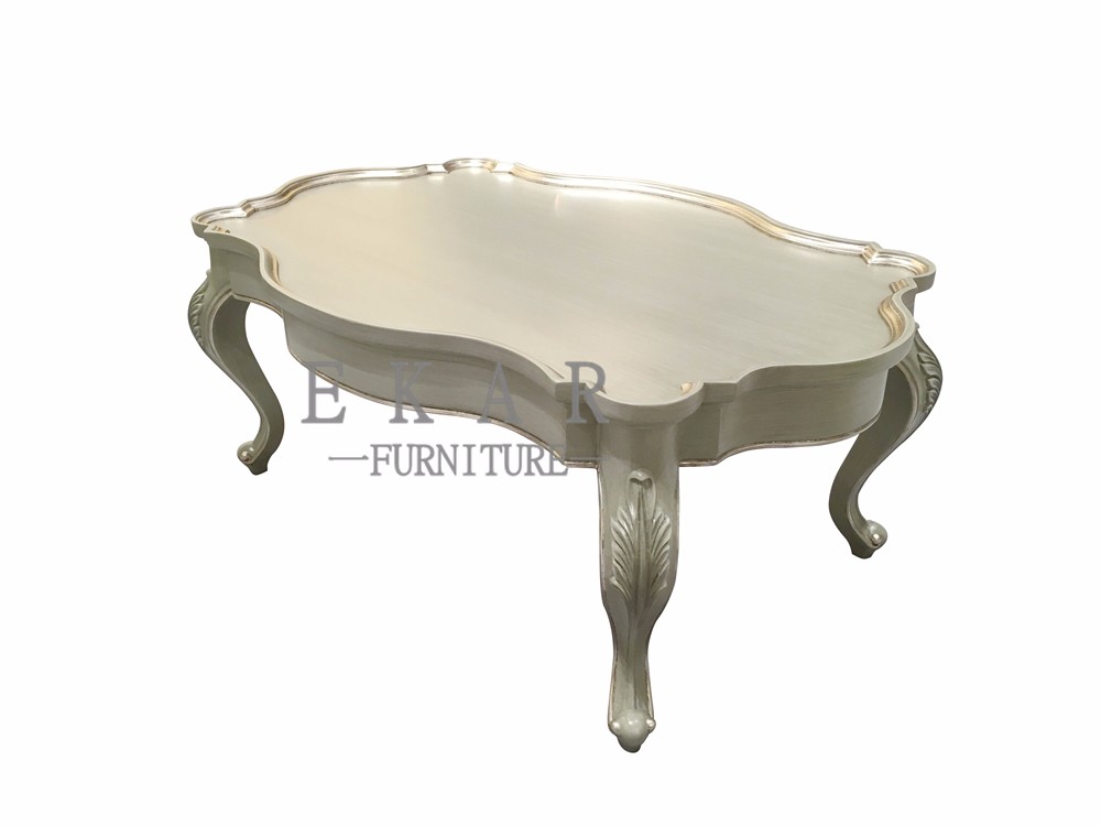 Gray Antique Classic Solid Wooden Coffee Table
