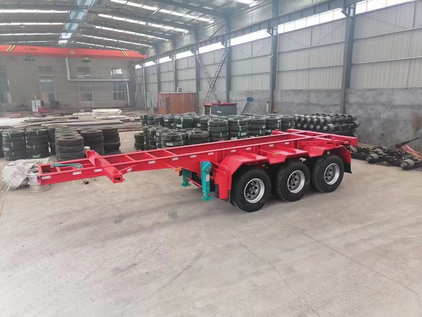Three Axle Semi Trailer Platform Trailer Brand New Made In China