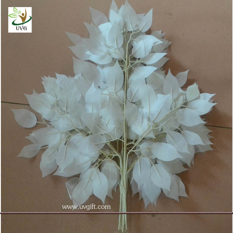 UVG silk banyan branches artificial leaves for indoor theme decoration GRE053