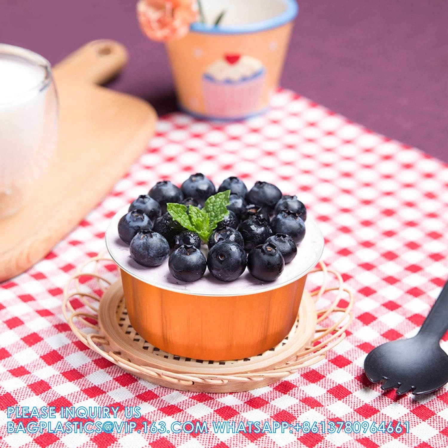 8oz Aluminum Foil Cups With Lids, Disposable Creme Brulee Muffin Cupcake Baking Cup Mini Pudding Cups For Party