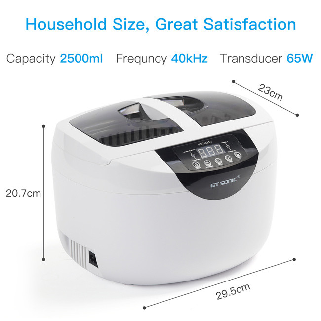 Stainless Steel Fruit Vegetable Cleaner 2.5L Degas 5 Timer Settings Digital Control