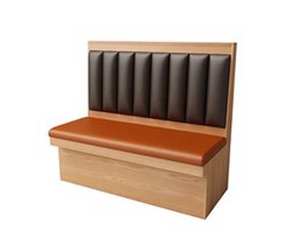 Modern Restaurant Fast Food Wood Booth Seating Commercial Canteen Furniture