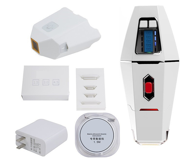 Mini Hifu Ems Vibration Beauty Device 4 Lines Facial Lifting Skin