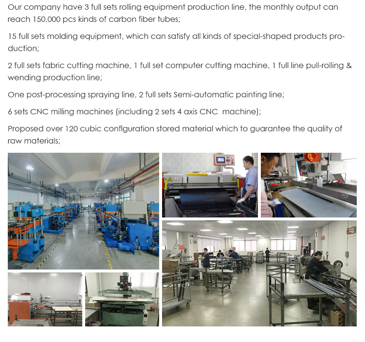 Carbon Fiber Hollow Tube for Shoes Low Density 55%-67% of Aluminum Customized Size