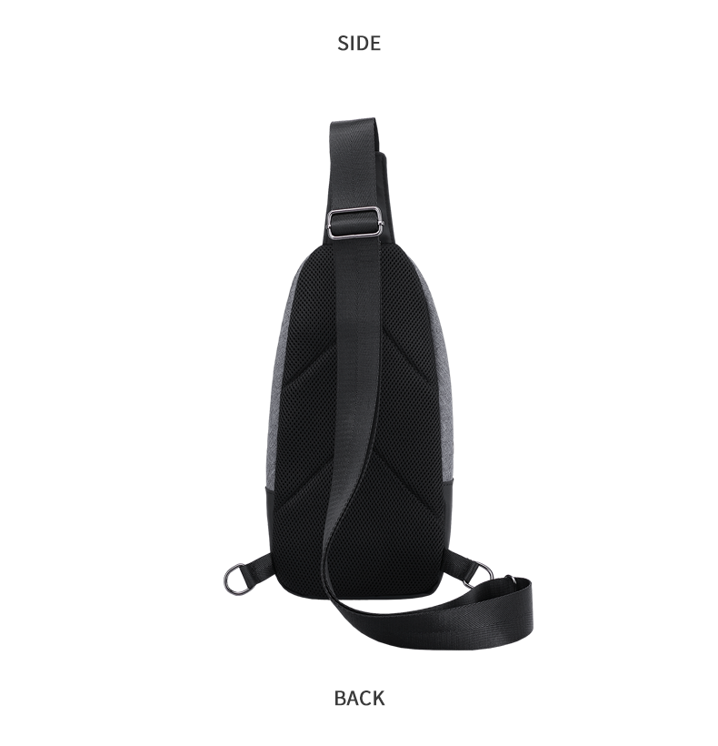 Wholesale OEM custom logo men waterproof light Korean style crossbody trend mens chest bag sling bag