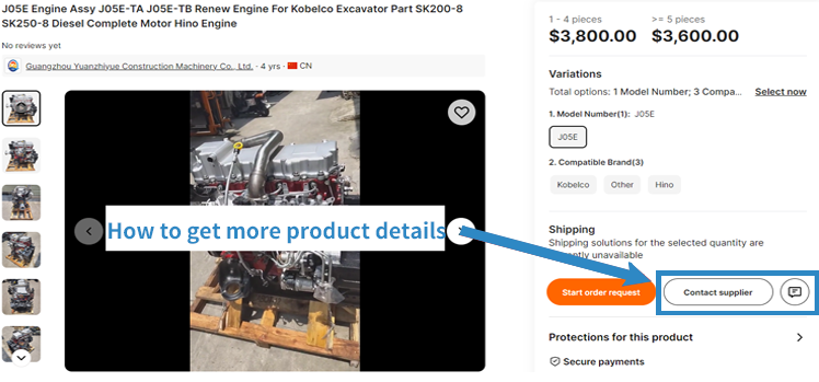 EP100 Main Bearing Connecting Rod Bearing Kit Thrust Washer Set Construction Machinery Parts for Hino Engine