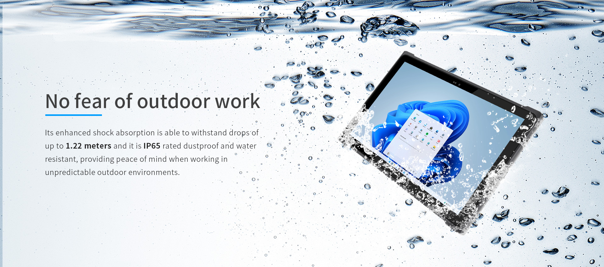 8Inch Win11 Industrial Rugged Tablets With 10.5 Hrs Battery Life IP65 Waterproof