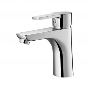 China Polished 3 Hole Bathroom Vanity Faucets Washroom Water Tap Resist Corrosion on sale