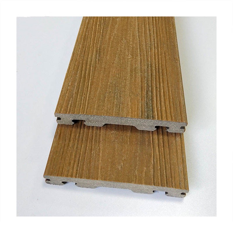 Anti Slip WPC Decking Board Waterproof Grooved Bamboo Plastic Composite Decking