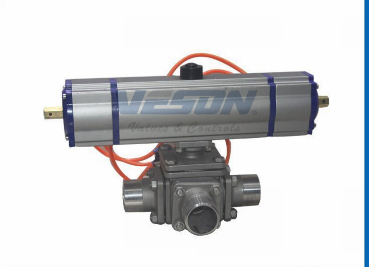 Fast Acting Explosion Proof Valve Actuator , Air Torque Pneumatic Actuator DIN Standard