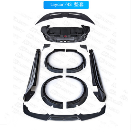 New Product for Porsche Taycan Carbon Fiber Body Kit Taycan Wide Bodyki Front Shovel Side Skirt Spoiler Diffuser