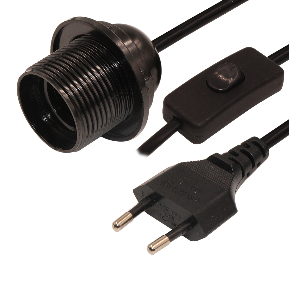 E14 Holder Himalayan Salt Lamp Power Cord with 1.2M Cable Length and 303 On/Off Switc