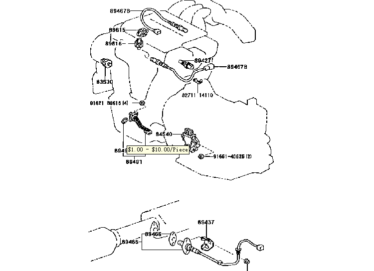 Oxygen Sensor For Lexus RX300 8946748011 / 89467-48011