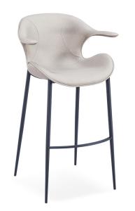 Buy cheap Modern PU Leather Black Painted 58cm High Counter Stool product