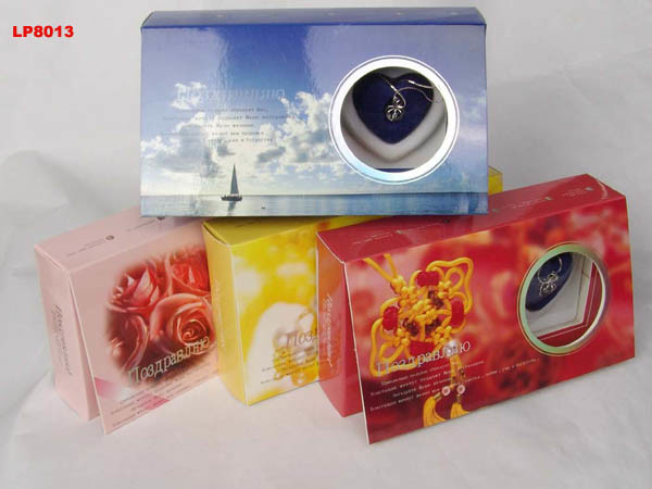 Russian Versions Color Box Love Pearl Necklace Gift Box With Fashion Cage Pendant for Birthday or Holiday Gift