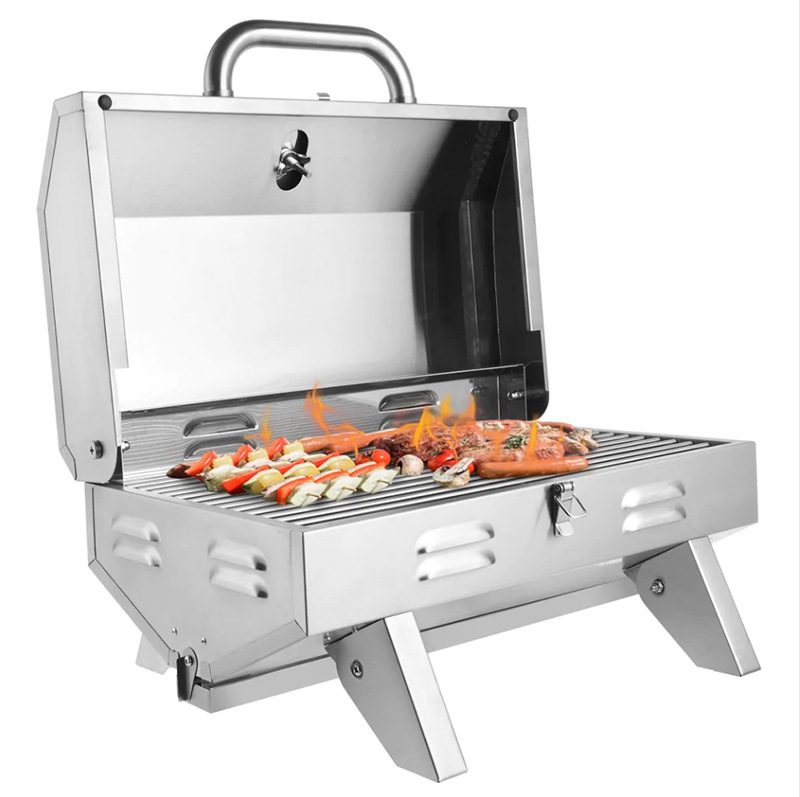 Portable Outdoor Gas Grill for Pizza BBQ Stainless Steel Countertops and Lightweight