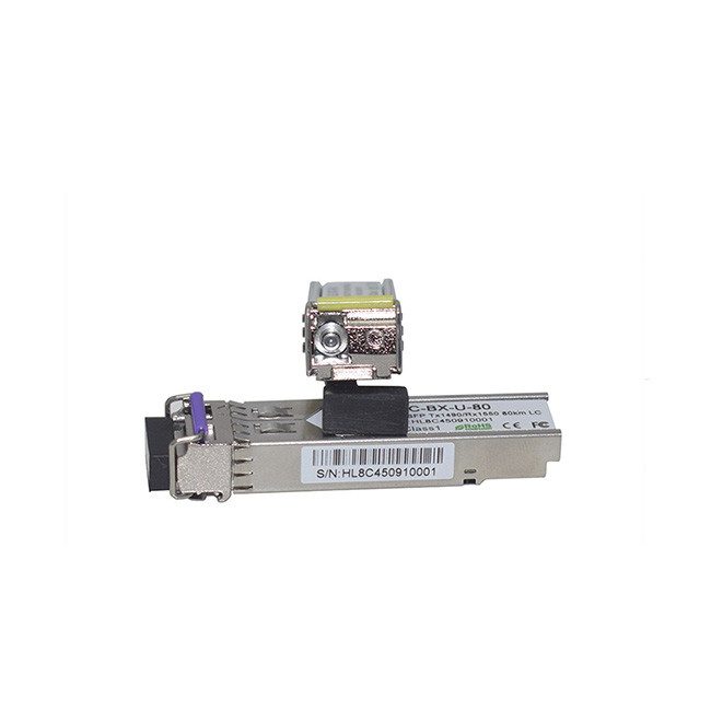 Singlemode 10G SFP+ Bidi 80km Fiber Optical Transceiver Module LC 1490nm 1550nm