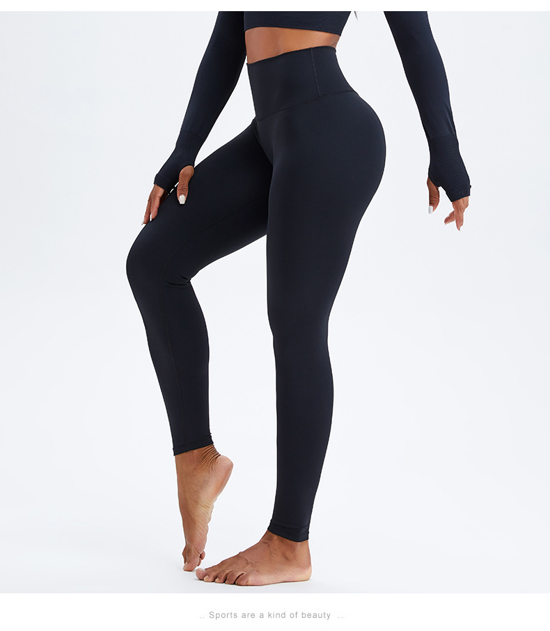 Solid Color Scrunch Butt Leggings Push Up Nylon Seamless Squat Proof