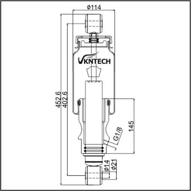 1075076 FH12 Gas Filled Spring 717269602 Rear Air Shock Absorbers VKNTECH 1S5076