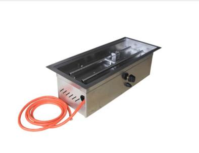 Factory price black real flame LPG NPG outdoor see through gas fireplace fire