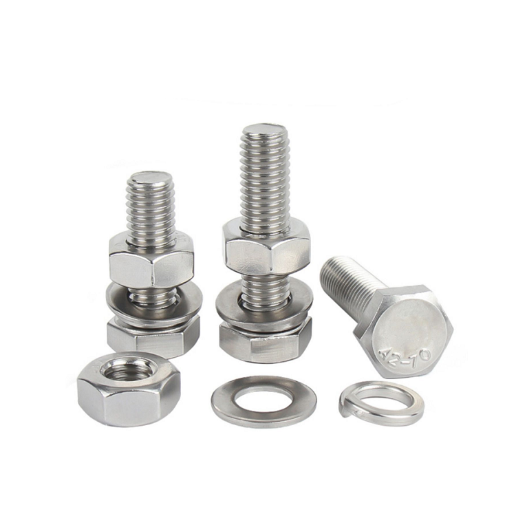 Plain Finish GB Standard Stainless Steel Hex Bolts and Nuts 304 316 for Manufacturing