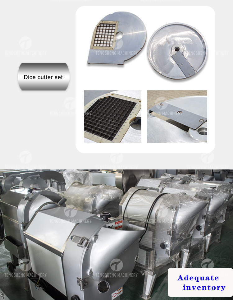 SS Slender No Sticky Edges Vegetable Processing Machine Tengsheng