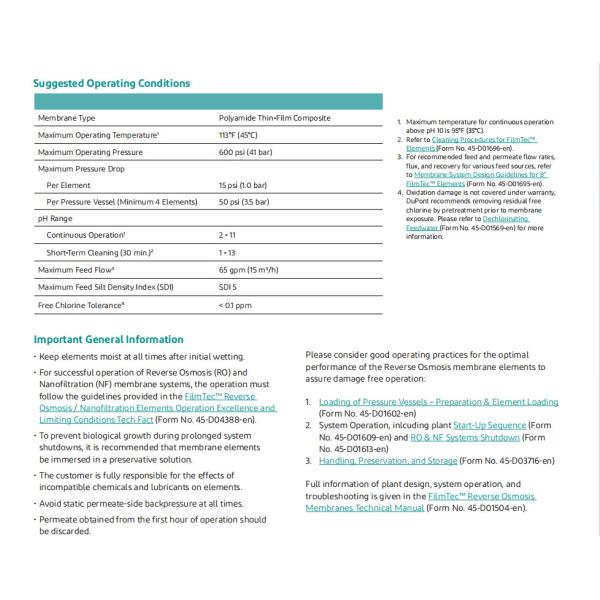 Customizable RO Membrane Replacement Reverse Osmosis Membrane