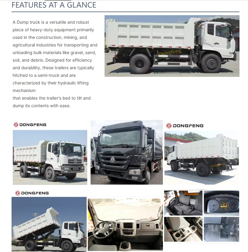 DONGFENG 6*4/8*4 Dump Truck Semi Trailer: Engineered For Efficient Transport Of Bulk Materials And Waste
