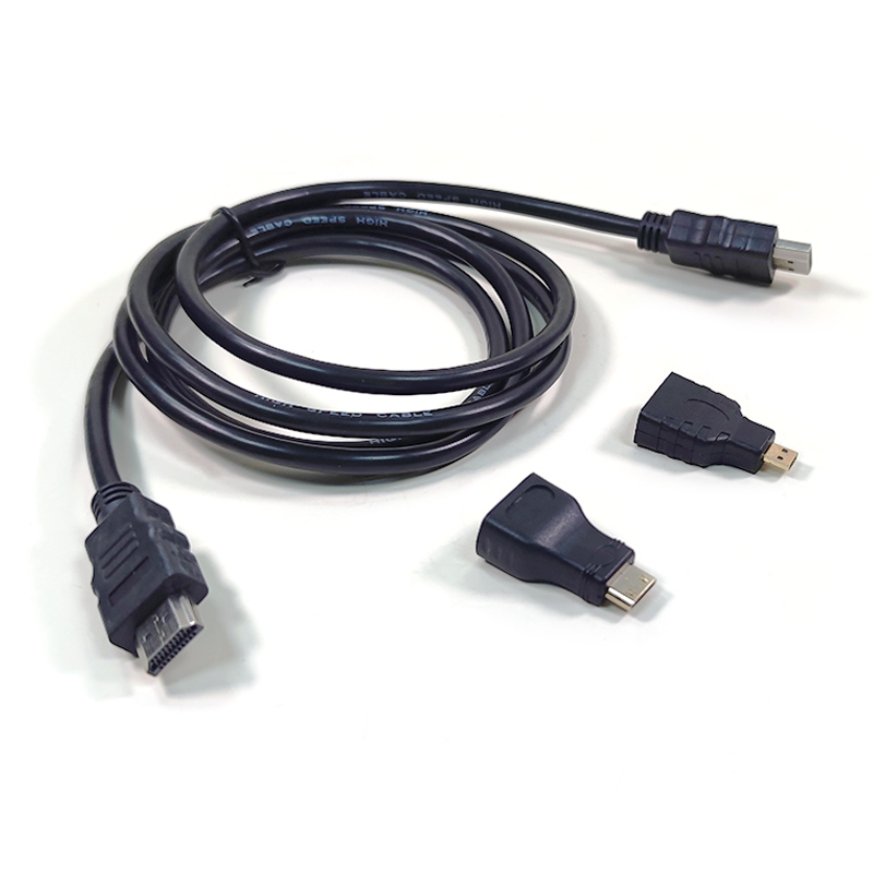 1.5m Male To Male HDMI Cable 3 In 1 For Video Camera And Tablet PC To TV