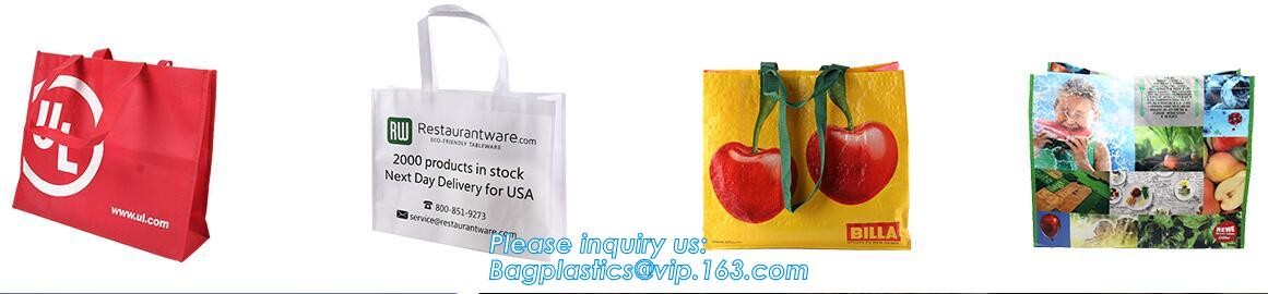 Eco friendly custom slogan laminated pp non woven bag with private logo, Home textile packaging non woven bag for bed sh