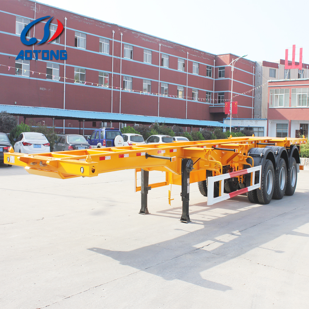 50 Ton Capacity Low Boy Truck Semi Trailer with Hydraulic Ramp and Main Beam Q345B
