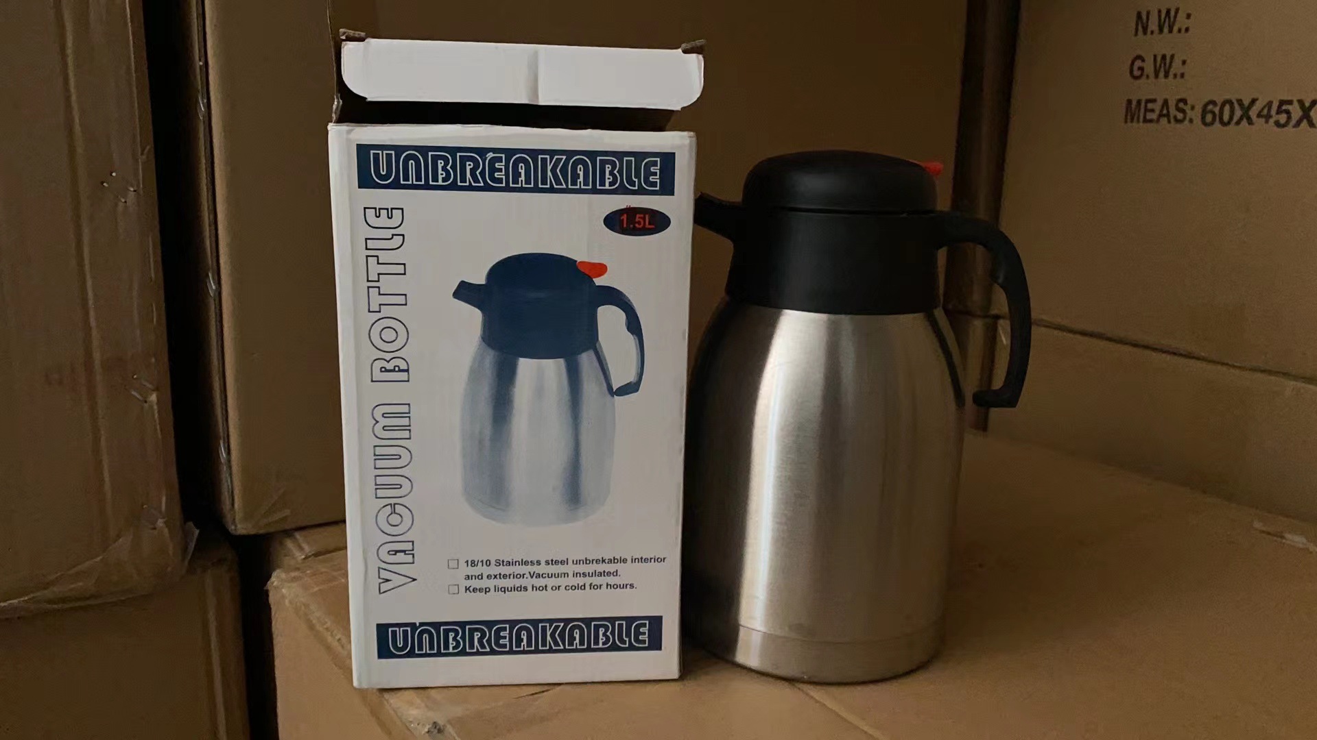 Stainless Vacuum Water Bottle Compact Whistling Tea Coffee Kettle with Classic Design