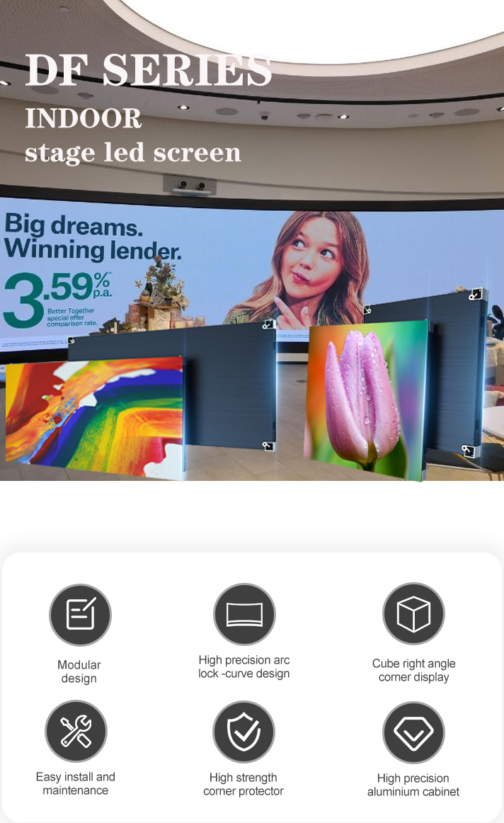 P3.1 Indoor LED Screen Size 250mm*250mm With Touch Screen Type