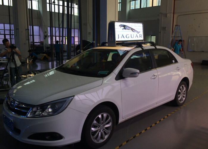 Pixel Pitch 5mm LED Taxi Top Advertising Signs Screen For Cars High Brightness