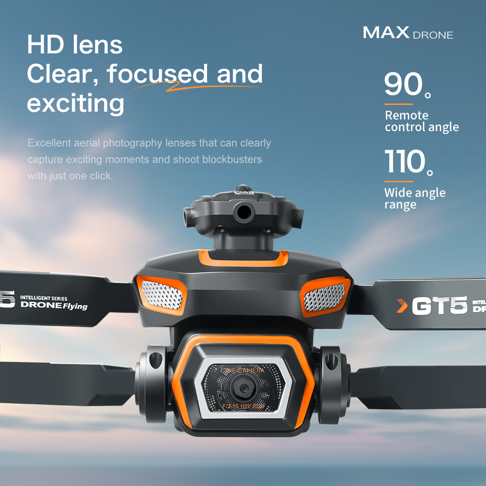 Beginner Drones Gt5 Obstacle Avoidance Mini Drone 14min Flying Drone Smartphone 480p 720p Hd Aerial Photography 2.4g Wifi Fpv Selfie Drone