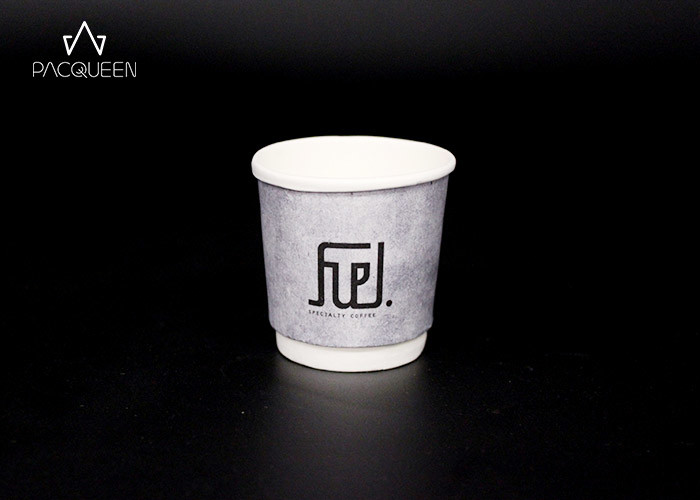 Customized Printed Latte Paper Cup , Takeaway Hot Drink Cups Heat Resistant