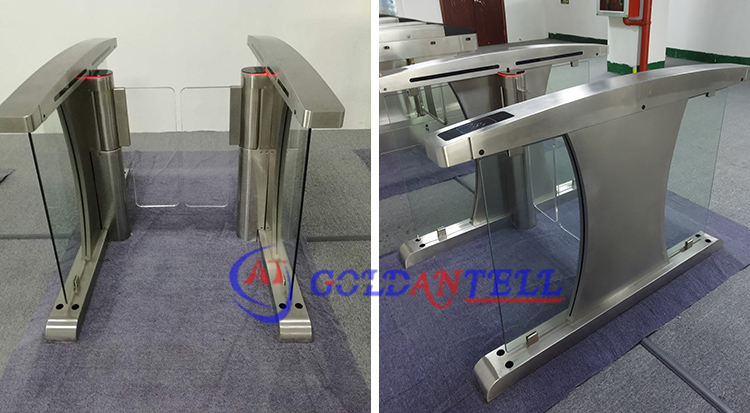 China high speed lane gate rfid swing barrier Half Height Turnstiles for pedestrian input access