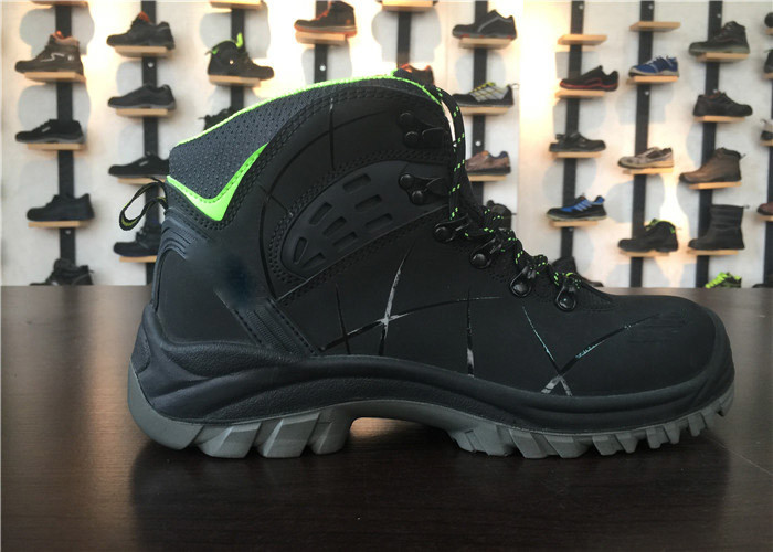 Reflective Strip Lining Steel Toe Cap Safety Shoes For Warehouse ISO EN 20345 Approved