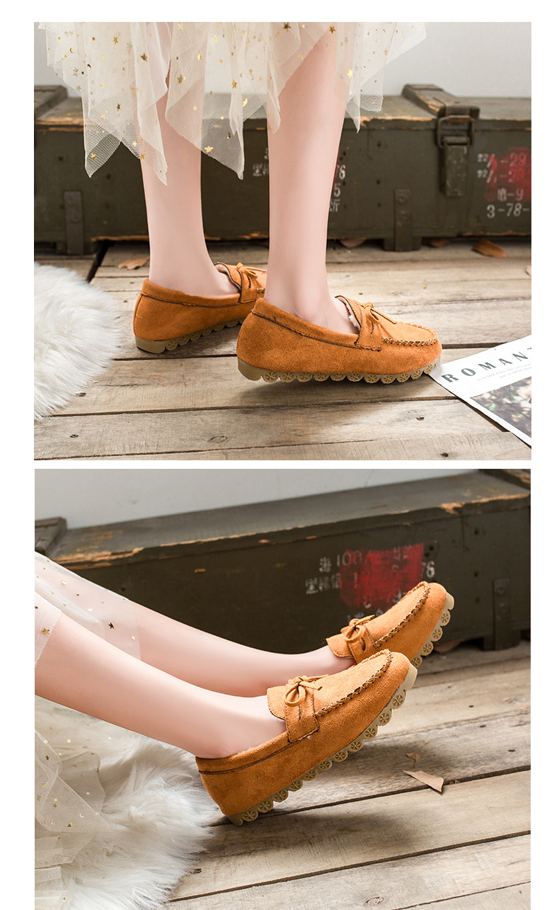 Flat Beef Tendon Plus Velvet Casual Ladies Cotton Shoes Lazy