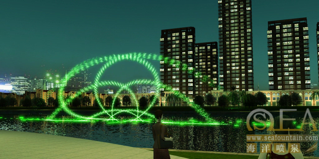 2D 3D Nozzle Digital Swing Fountain Music Dancing Water Fountain