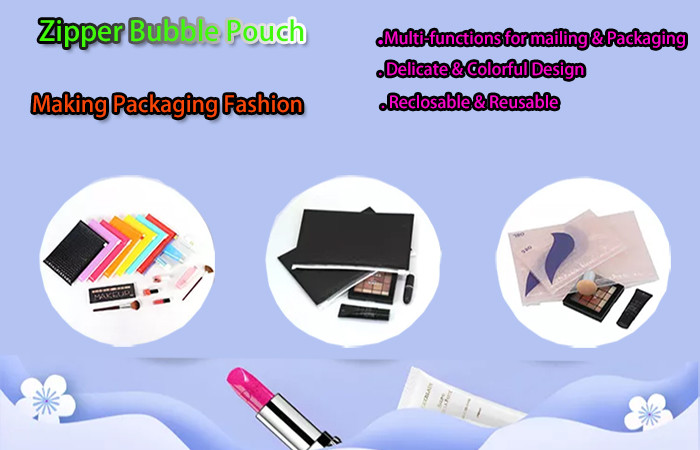 New Trend Lip Gloss Tubes Bubble Zipper Bag Hologram Zippered For Jewelry