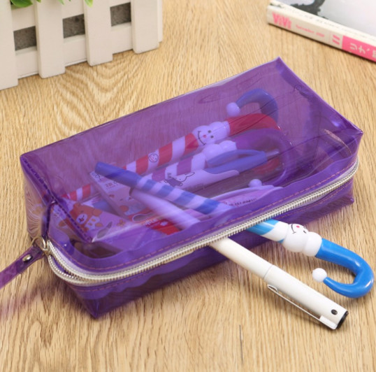 Custom EVA / PVC Pencil Bag Stationary Case , Clear PVC Cosmetic Bag