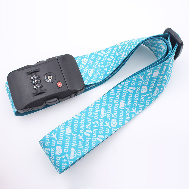 Red Polyester Sublimation Personalised Luggage Straps With Various Accessories