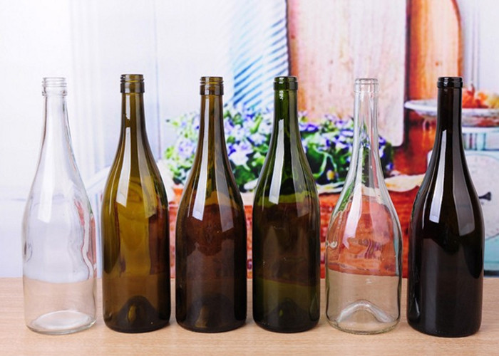 Frosted Empty 750ml Wine Bottles / Dark Green Shatterproof Glass Water Bottle