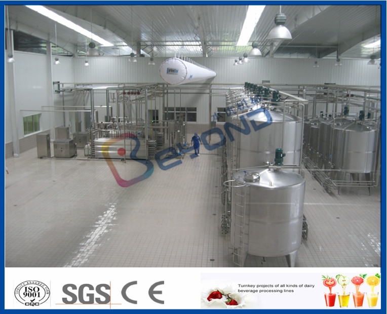 Plastic Pouch / Bottle Package Liquid Dairy Processing Plant 200ml 500ml 1000ml