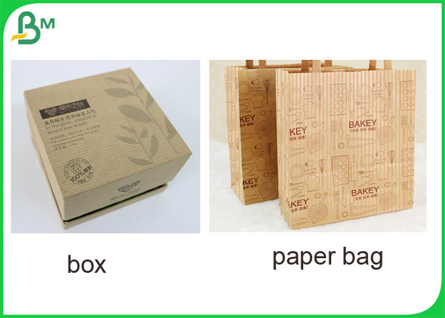 42gr 50gr 55gr Gloss One Side Brown Ribbed Kraft Paper Roll for Paper Box 