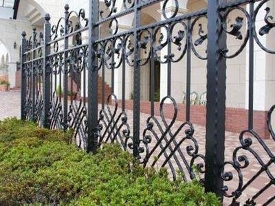 Eco Friendly Wrought Iron Security Fence , Custom Iron Fence Powder Coating