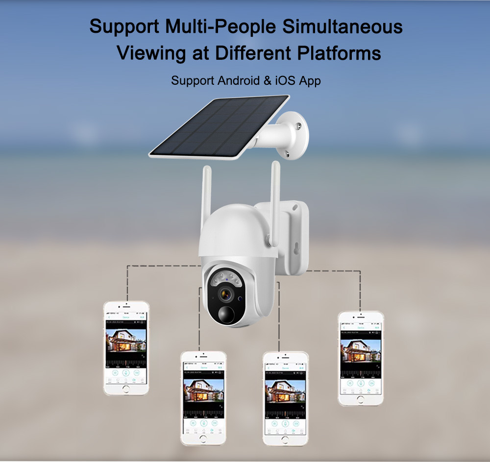 WiFi Surveillance Home Security Camera 3MP Battery Powered AI Motion Detection Spotlight